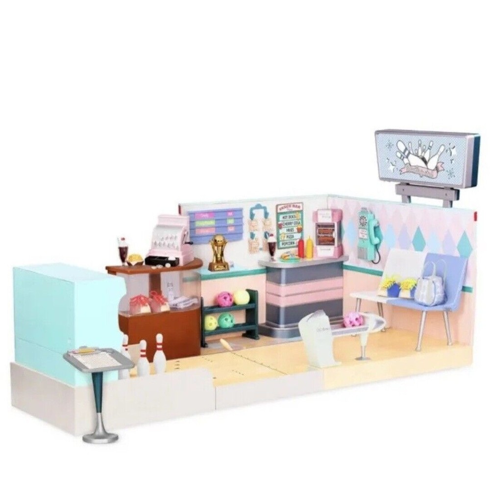 Our Generation Let It Roll - Retro Bowling Alley Set Accessories Included